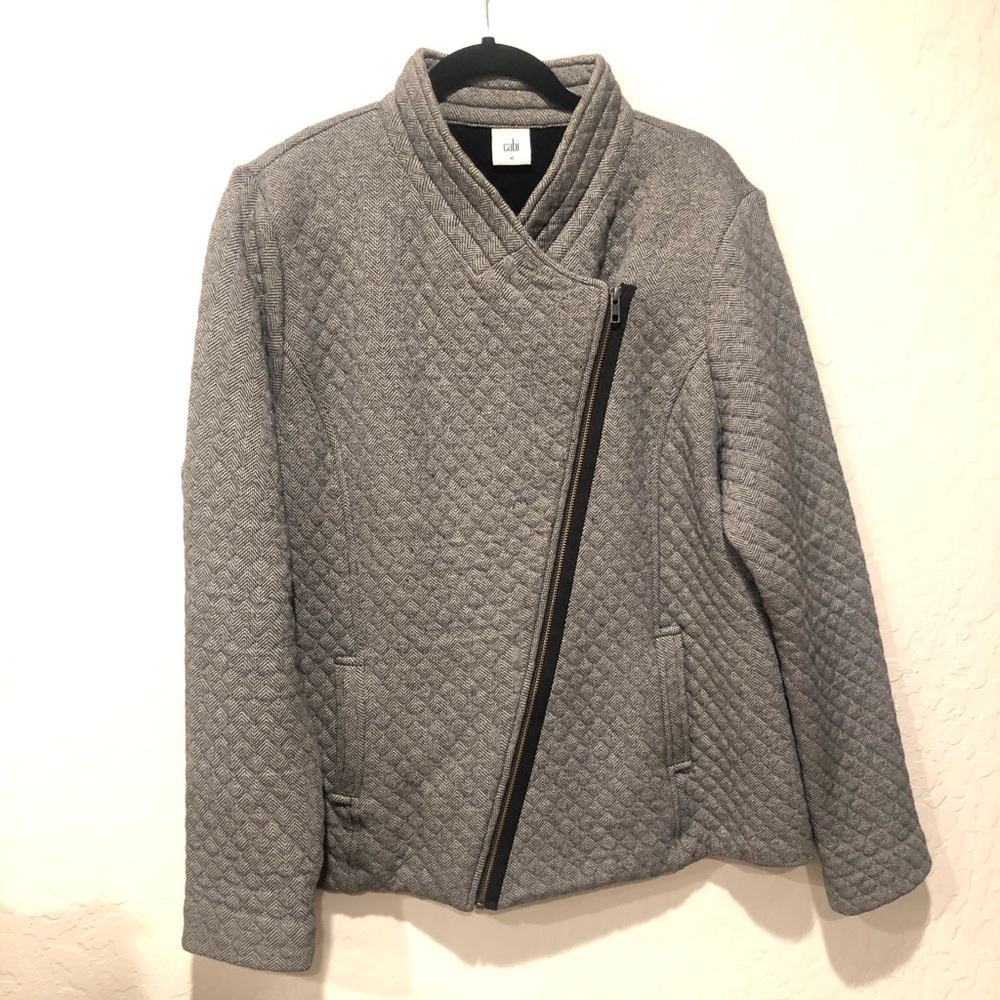 CAbi quilted moto jacket size XL